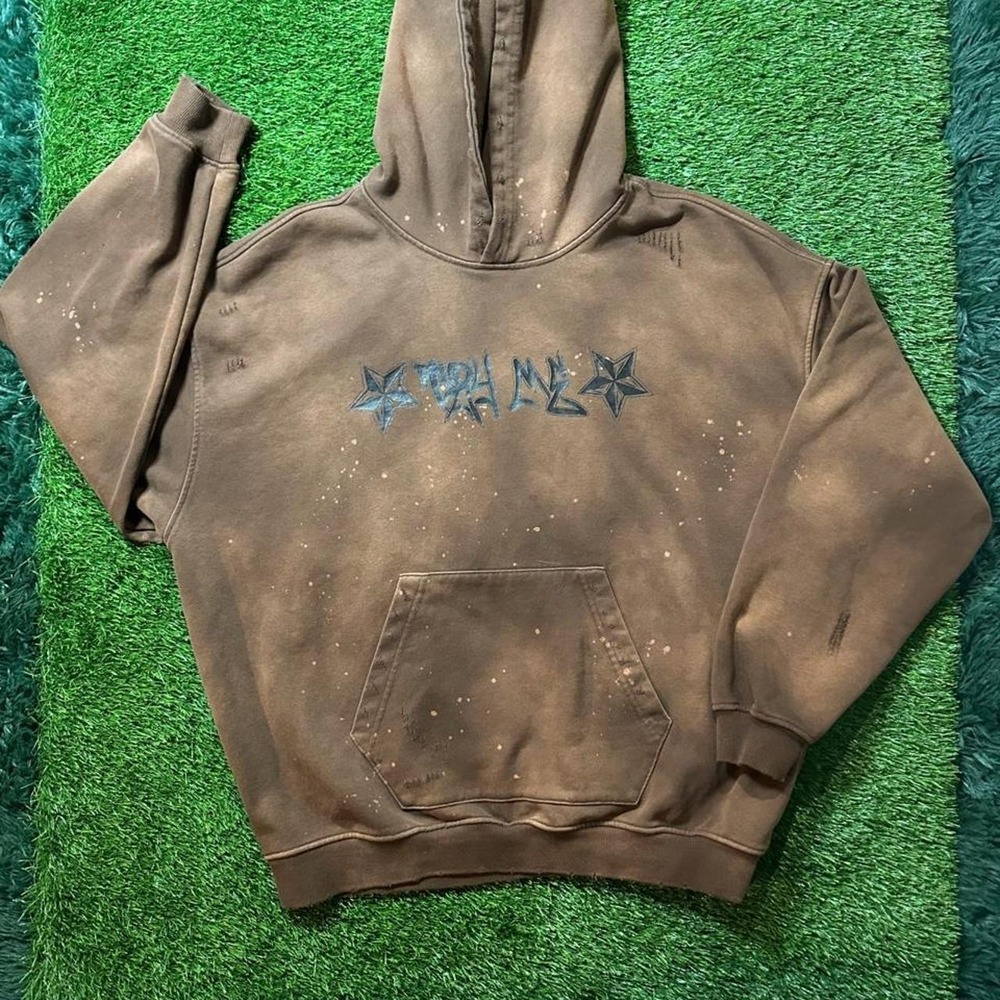 custom distressed cerberus graphic hoodie